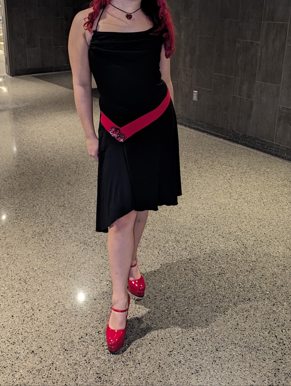 Black Y2K Prom Slip Dress